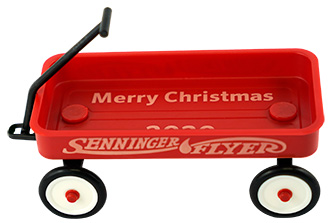 Christmas ornament - Senninger-Flyer red wagon